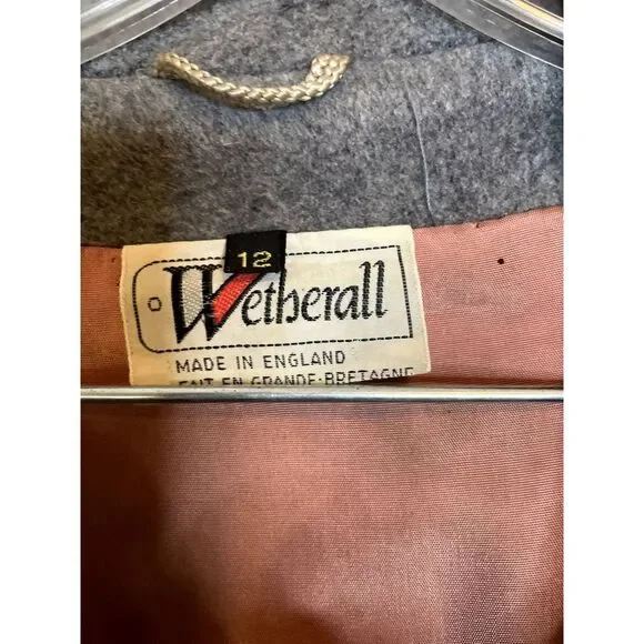 Vintage 1970 Wetherall Trench Coat Size 12